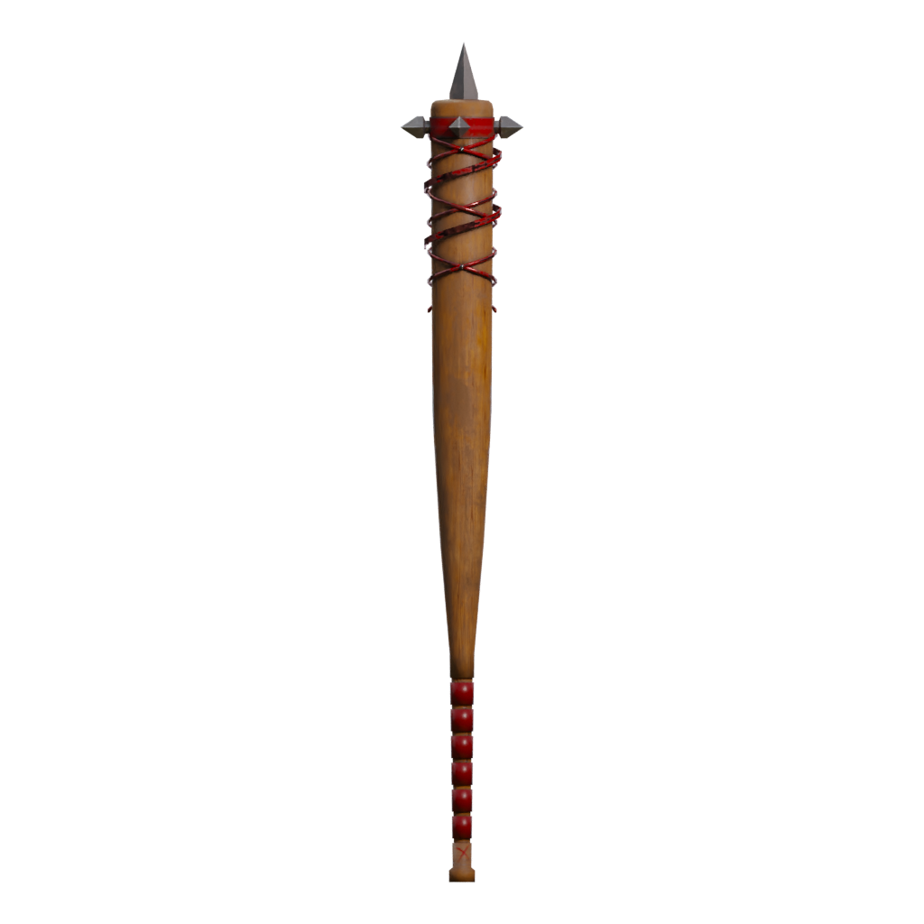 Left view of the Post Apocalyptic Baseball Bat 3D model