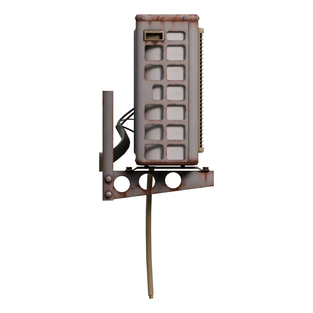 Right view of the Exterior Aircon Unit 3D model