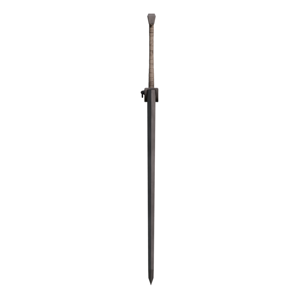 Left view of the Berserk Dragon Slayer Sword Asset 3D model