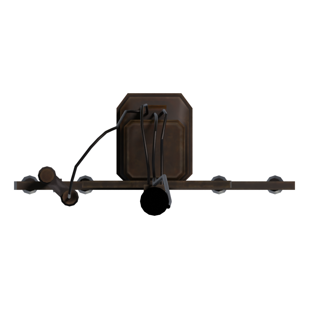 Bottom view of the Power Line Post 3D model