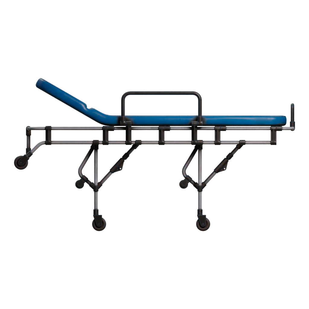 Right view of the Ambulance Bed 3D model