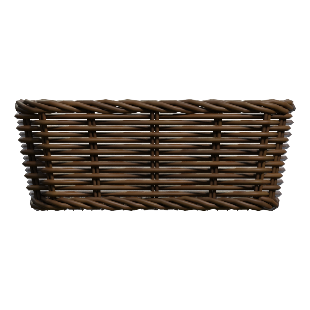 Left view of the Wicker Basket 3D model