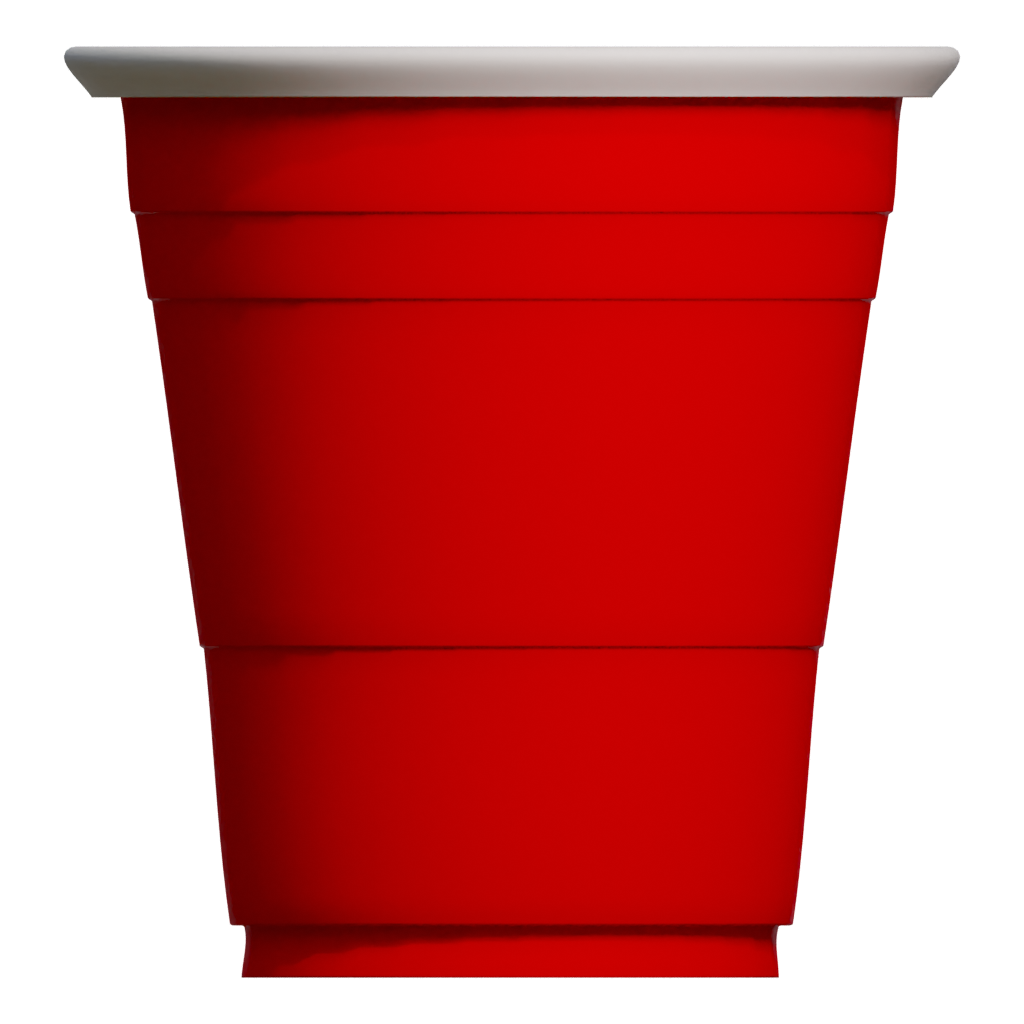 Front view of the Red Cup 3D model