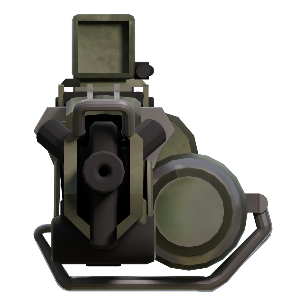 Right view of the Fallout 4 Laser Rifle 3D model