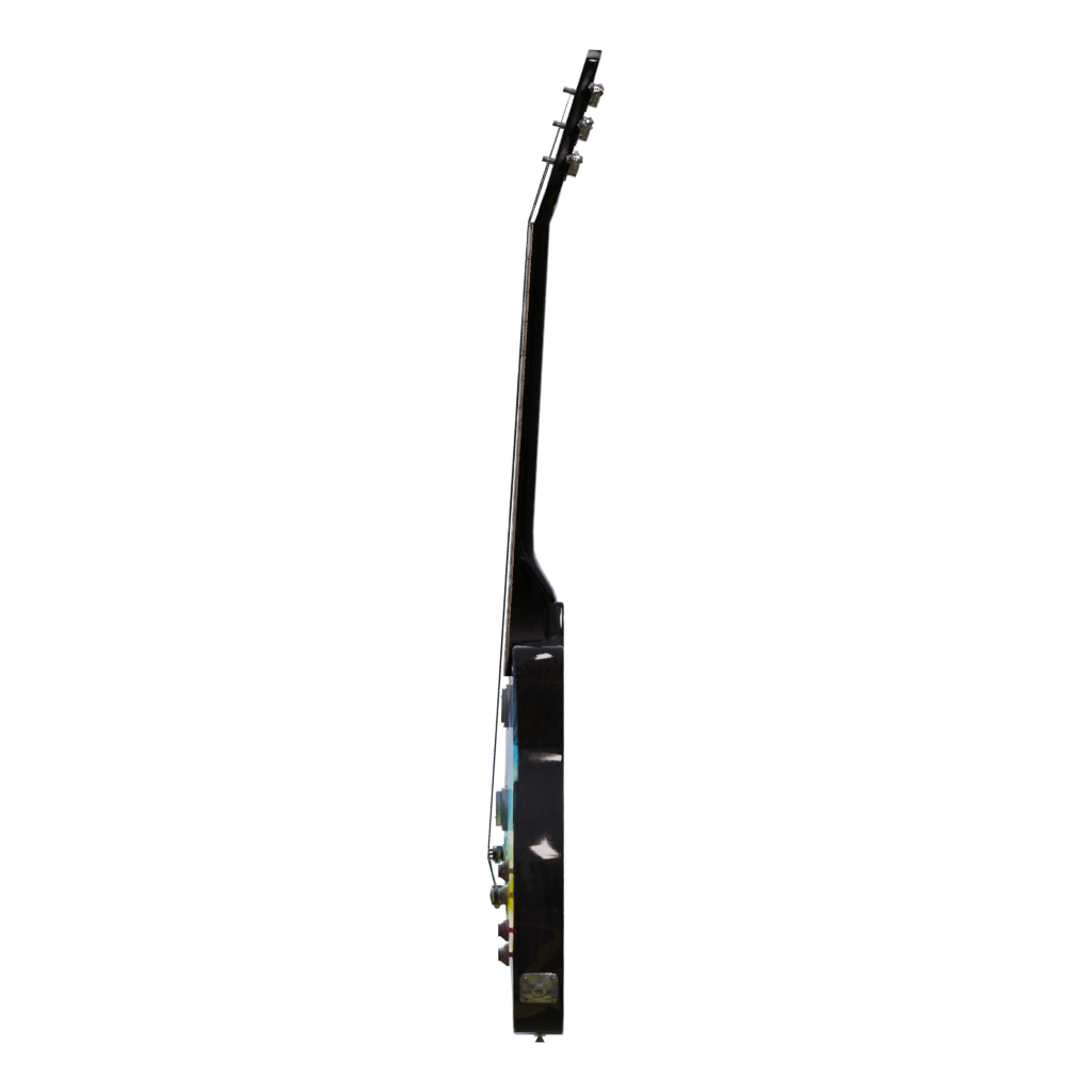 Left view of the Guitar Electric 3D model