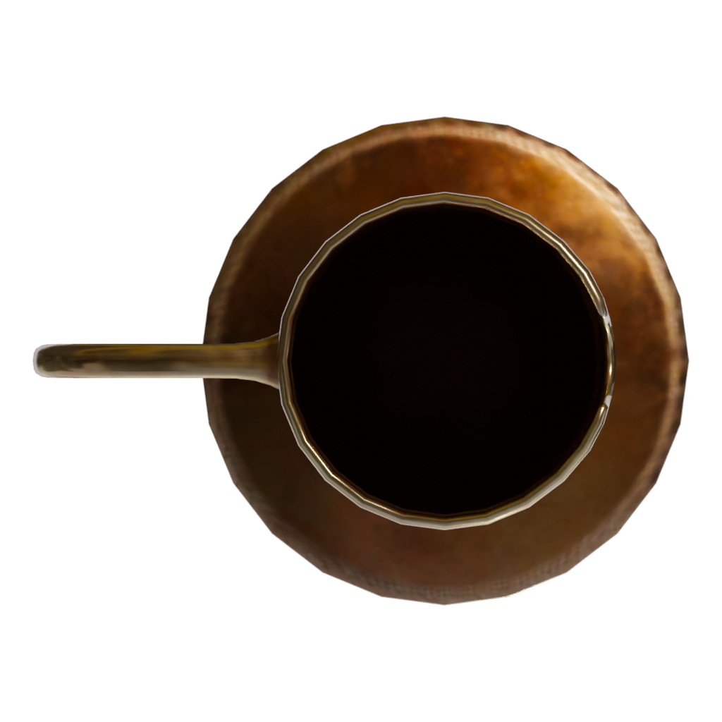 Top view of the Brass Vase 3D model