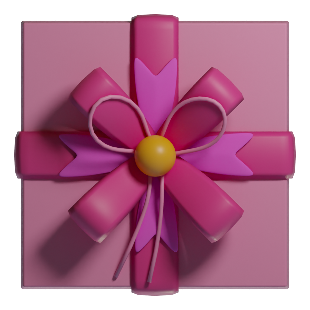 Top view of the Giftbox 3D model