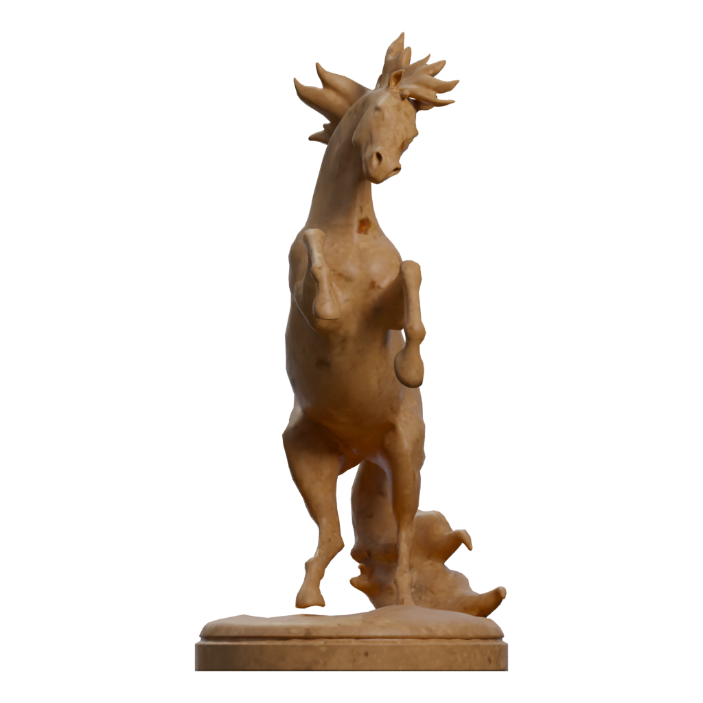 Right view of the Horse Statue 3D model
