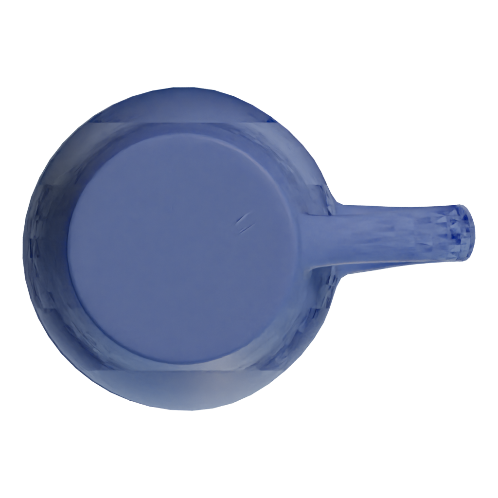 Bottom view of the Blue Mug 3D model