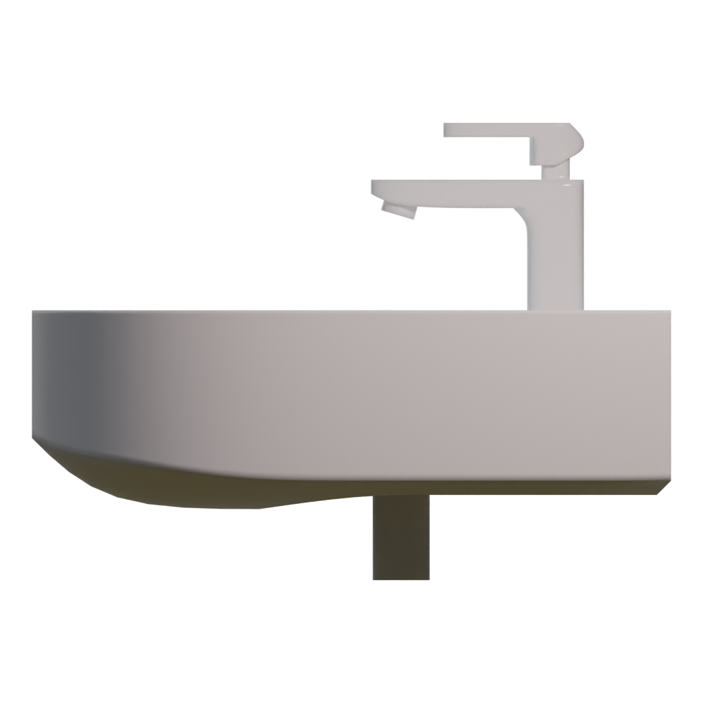 Left view of the Simple Sink 3D model