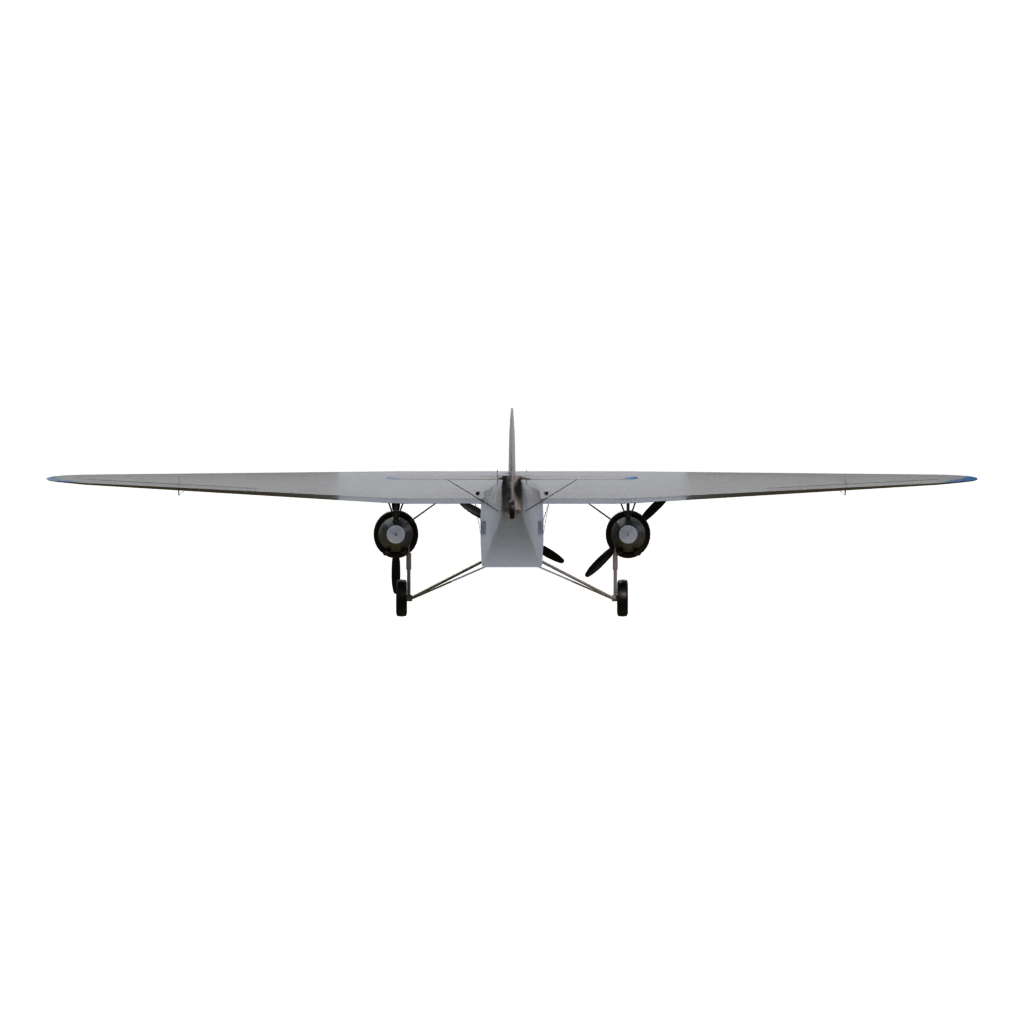 Left view of the Lublin R X Bis 3D model