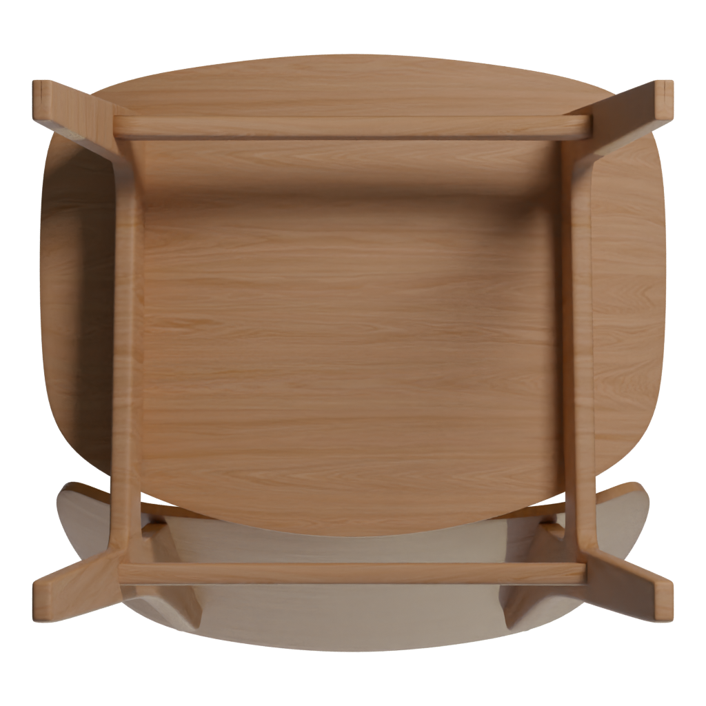 Bottom view of the Modern Chair 3D model
