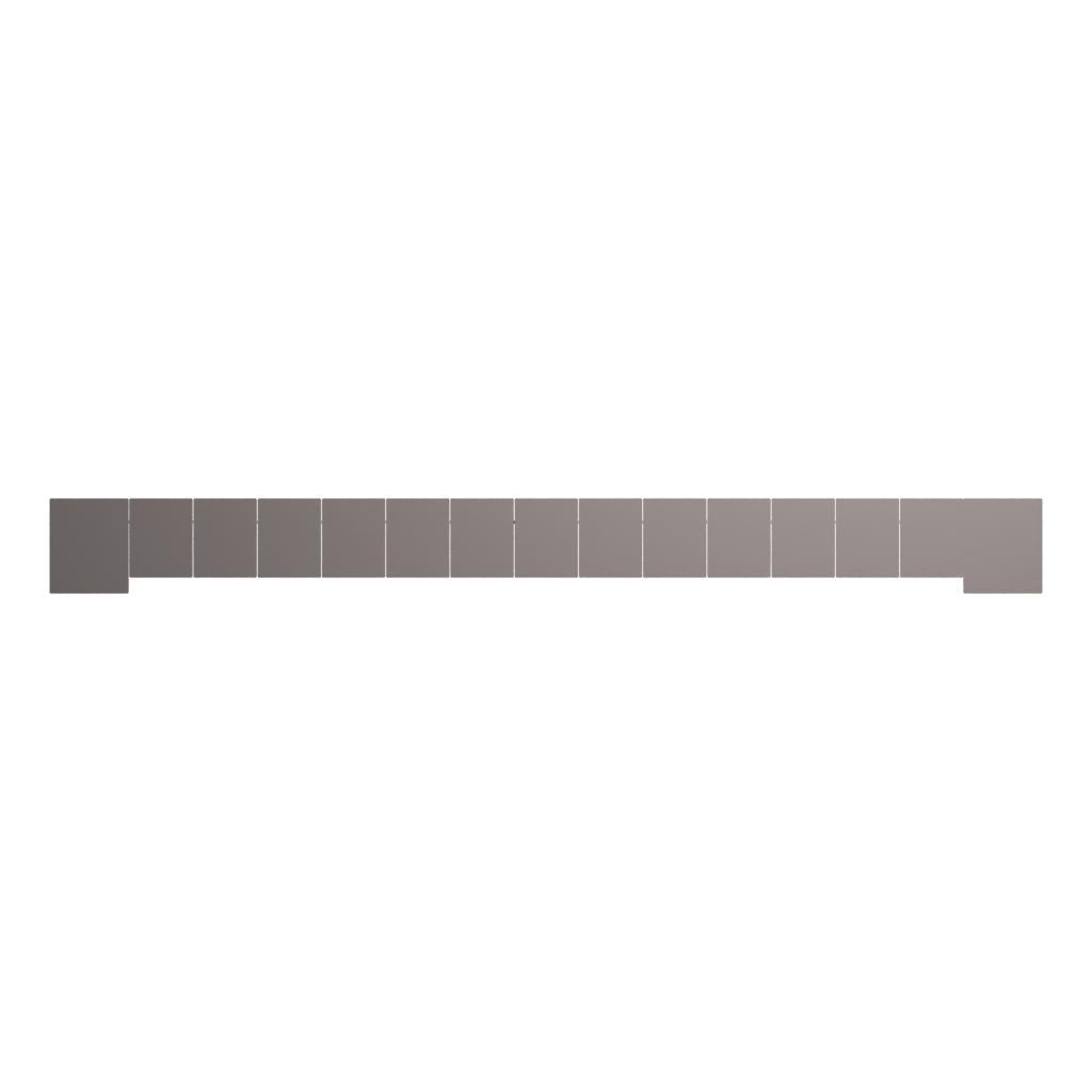 Bottom view of the Fence 3D model