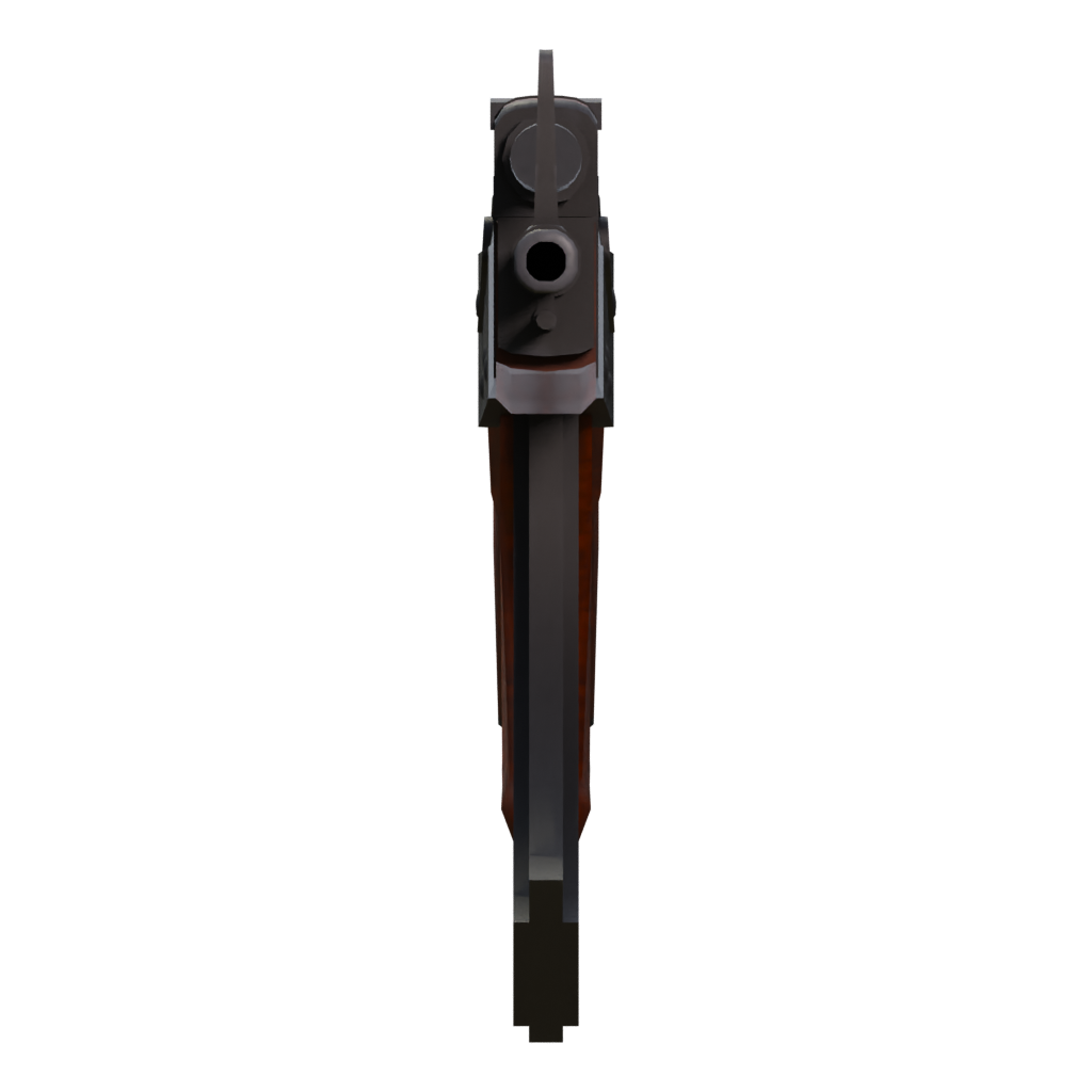 Left view of the AK 47 3D model