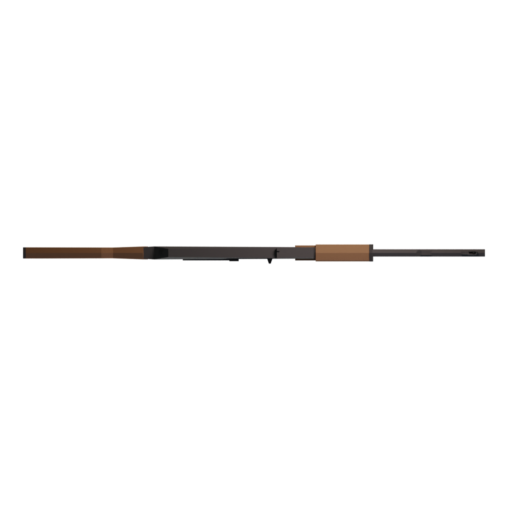 Top view of the AK 47 3D model