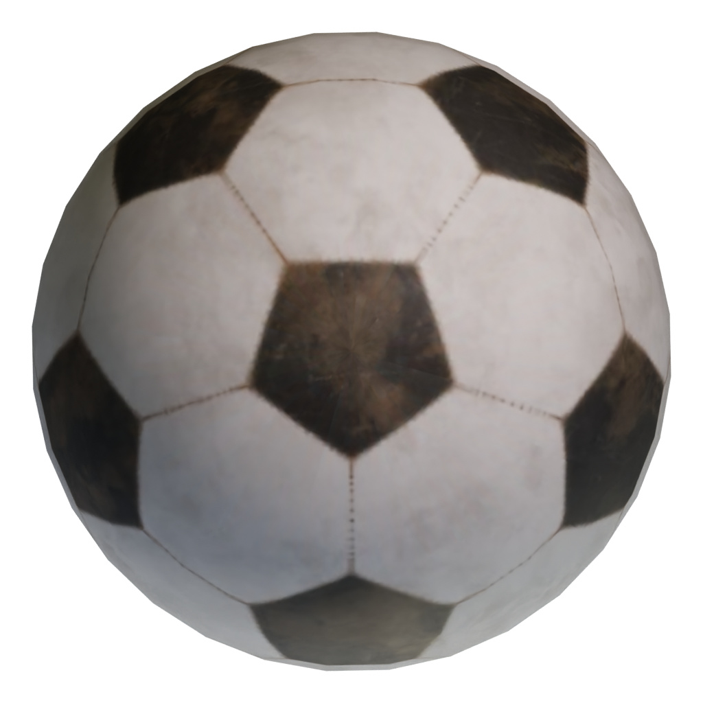 Bottom view of the Soccer Ball Dirty 3D model