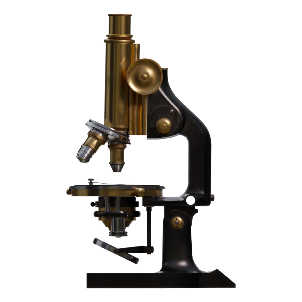 Right view of the Vintage Microscope 3D model