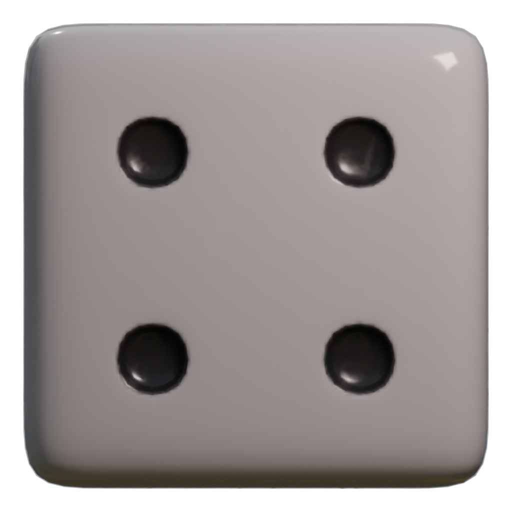 Right view of the Classic Bw Dice 3D model