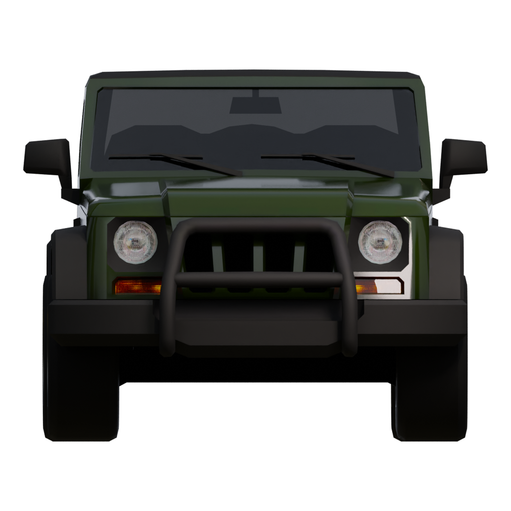 Front view of the BAIC Bj40 3D model