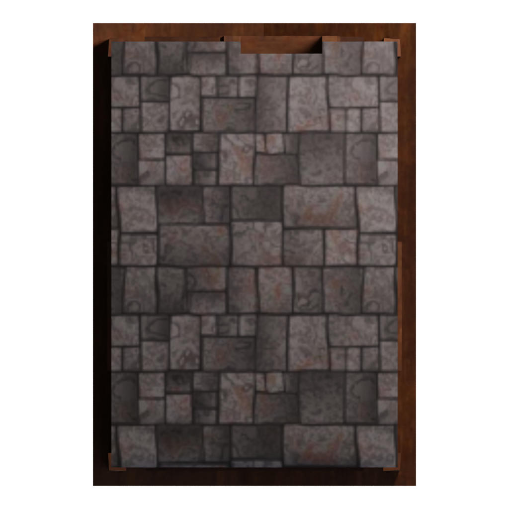 Bottom view of the Medieval House 1 3D model