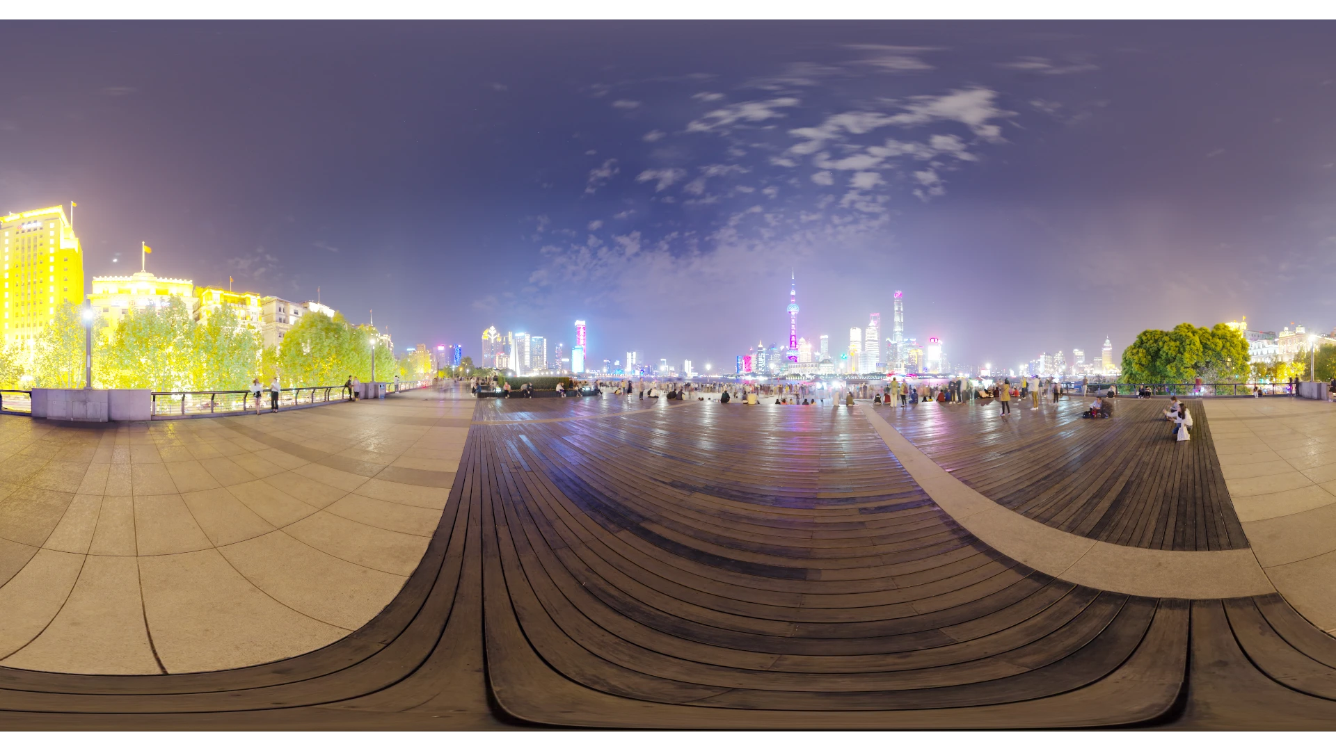 Front view of the Shanghai Bund 3D model