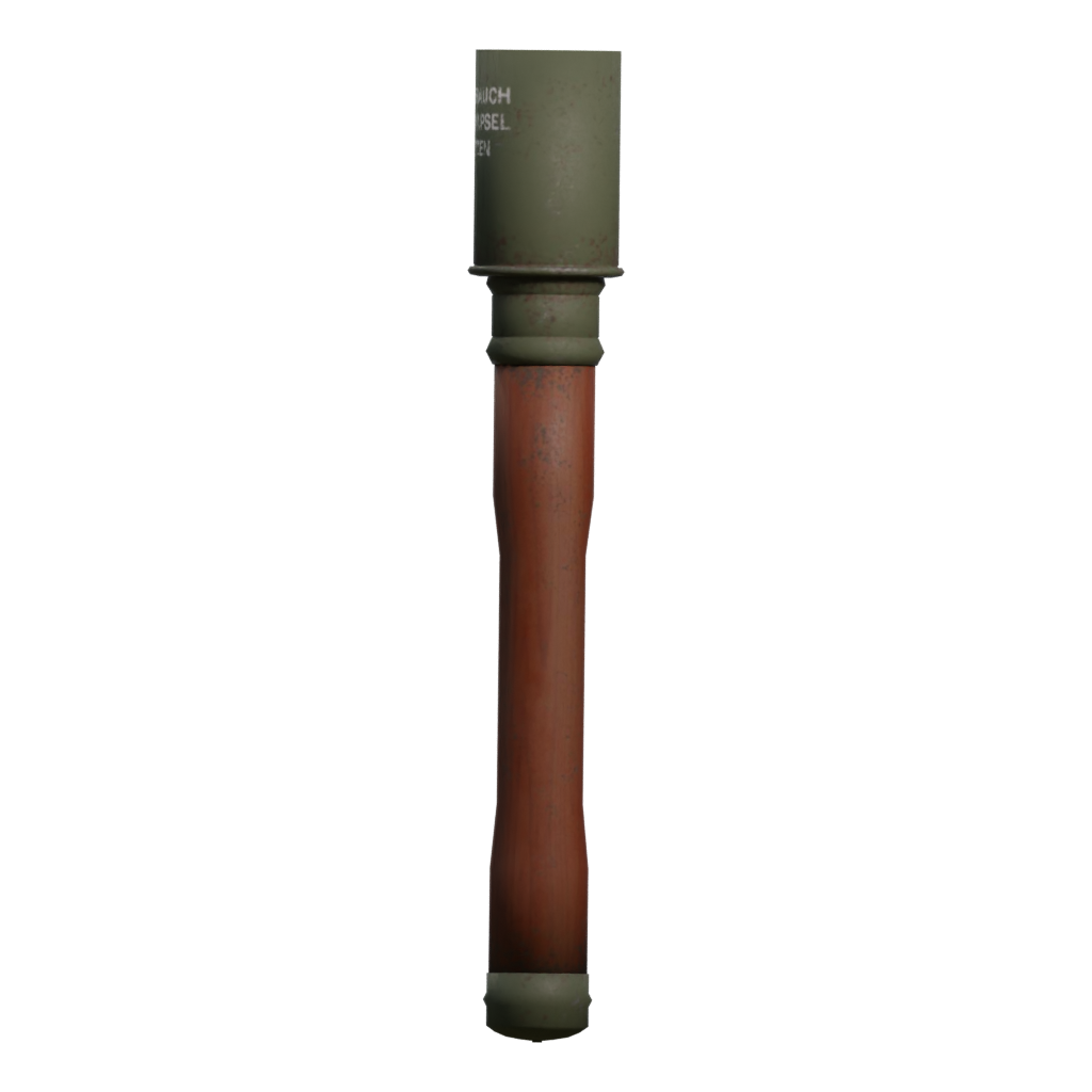 Left view of the Stielhandgranate 3D model
