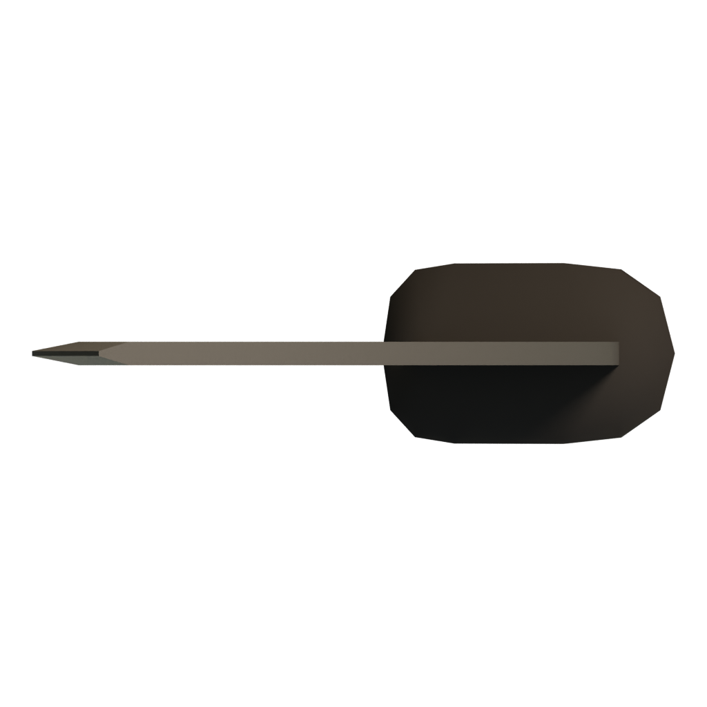 Top view of the Kukri 3D model