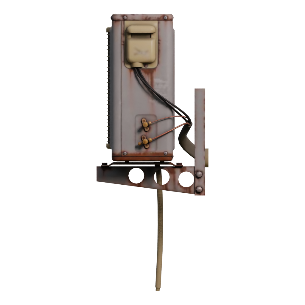 Left view of the Exterior Aircon Unit 3D model