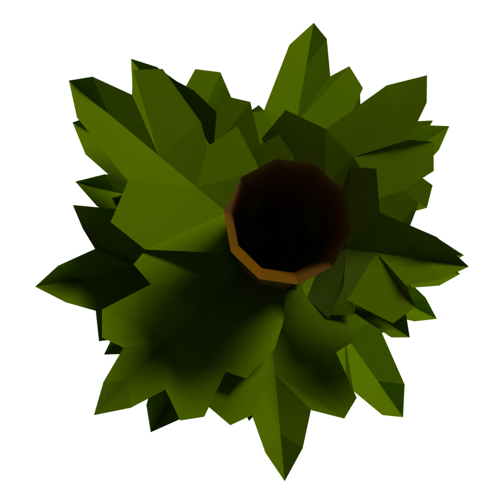 Bottom view of the Tree 3D model