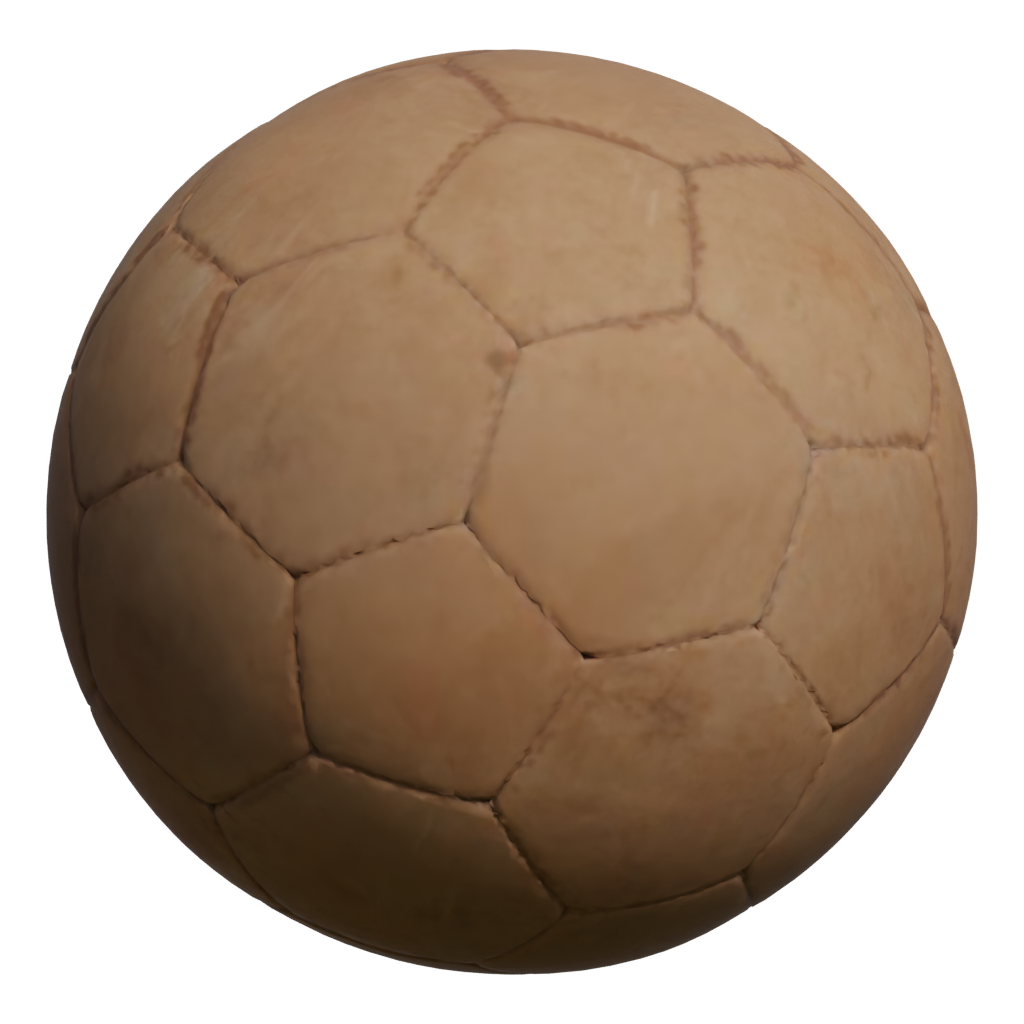 Back view of the Dirty Football 3D model