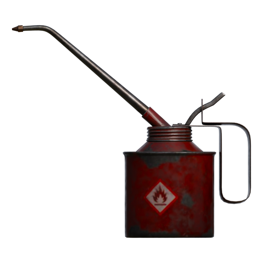 Back view of the Small Oil Can 3D model