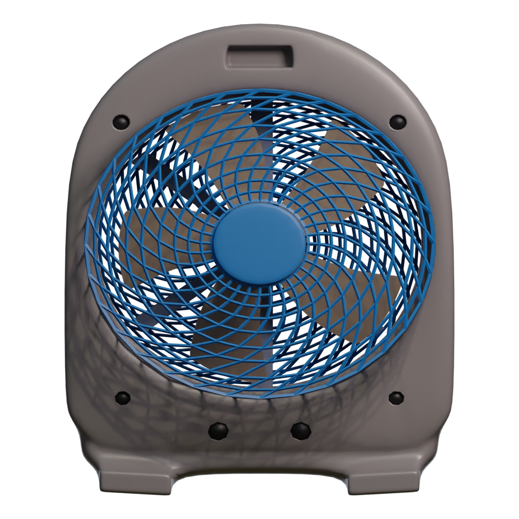 Back view of the Table Fan Ventilador De Mesa Ventilator 3D model