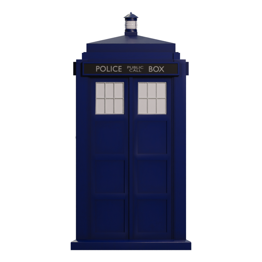 Left view of the Tardis From Doctor Who 3D model