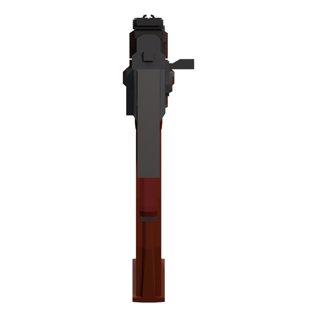 Right view of the AK 47 3D model