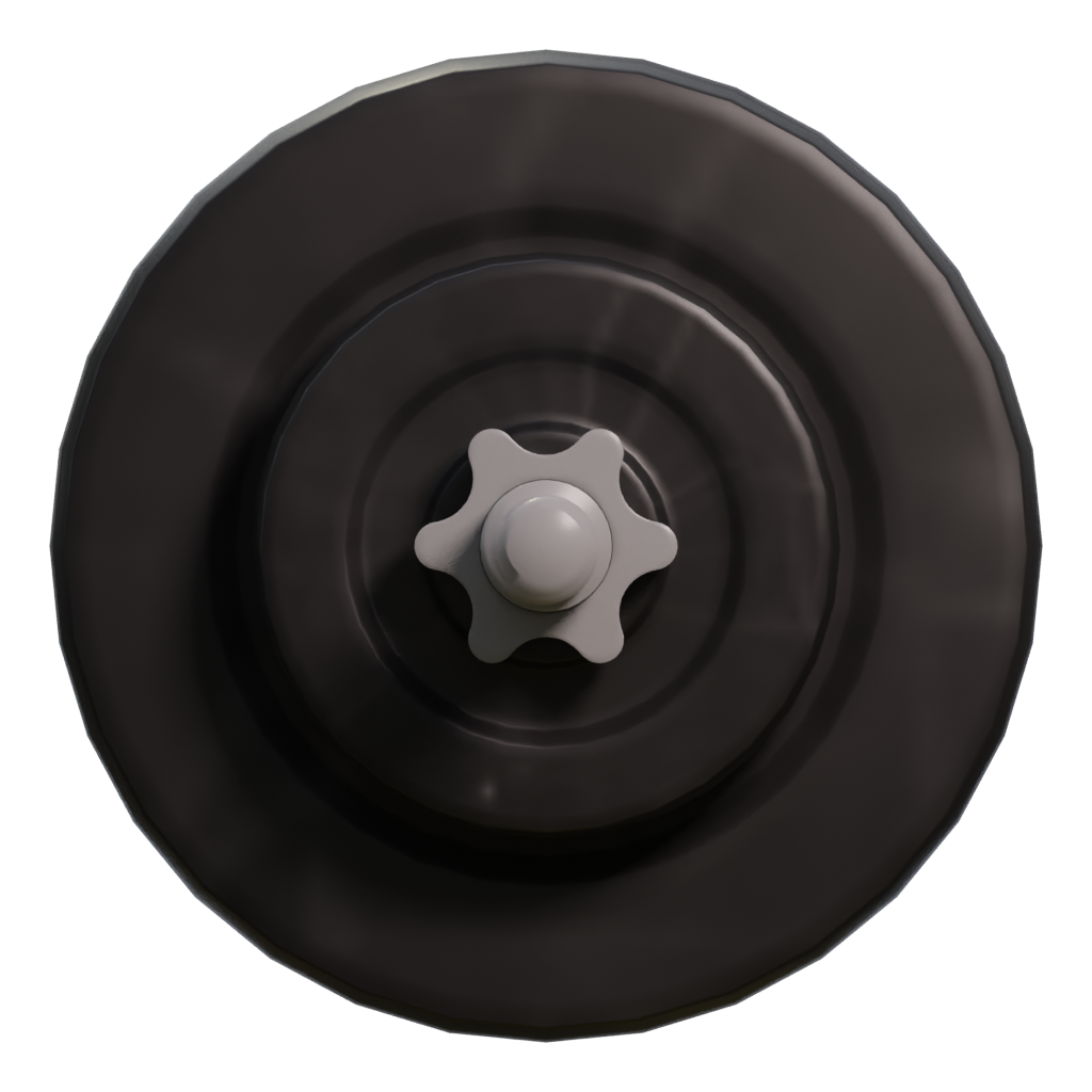 Right view of the Body Builder Weights 3D model