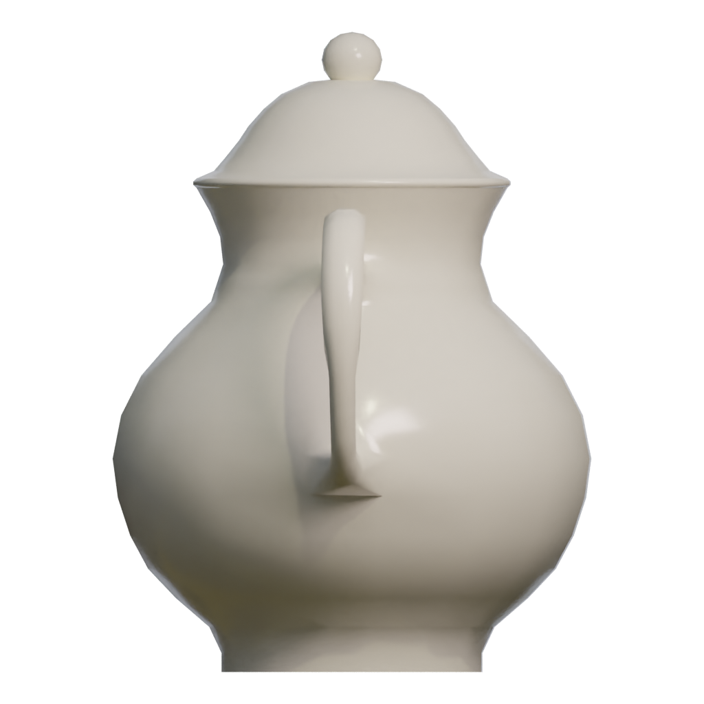 Back view of the Teapot 3D model