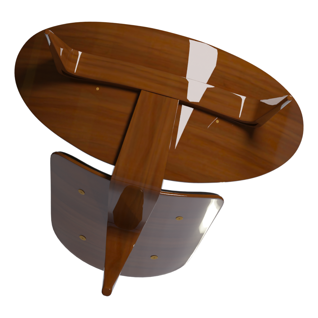 Bottom view of the Modern Chair 3D model