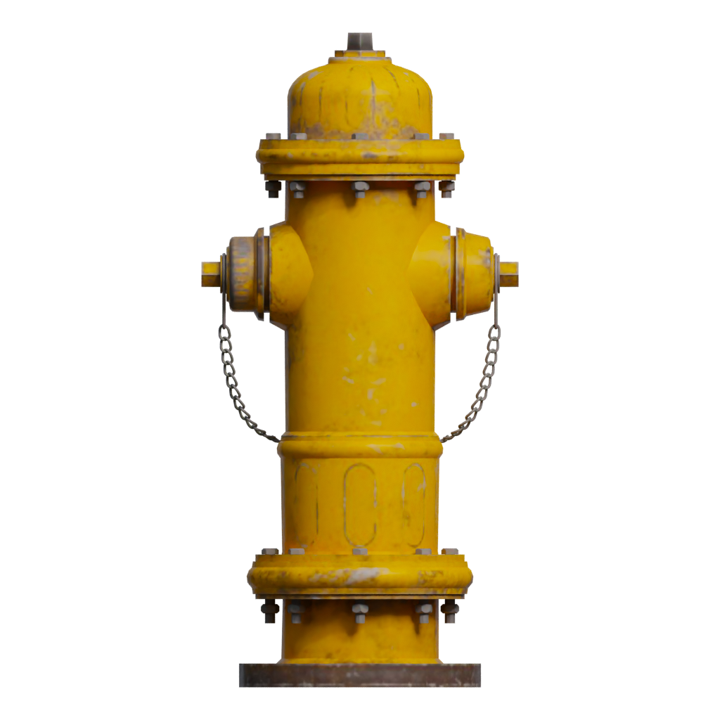 Back view of the Hydrant 3D model