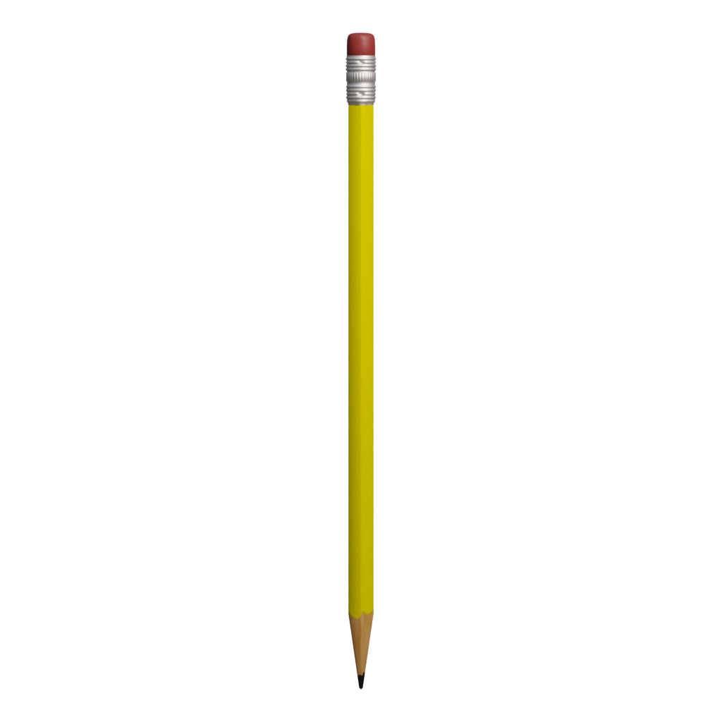Back view of the Pencil 3D model