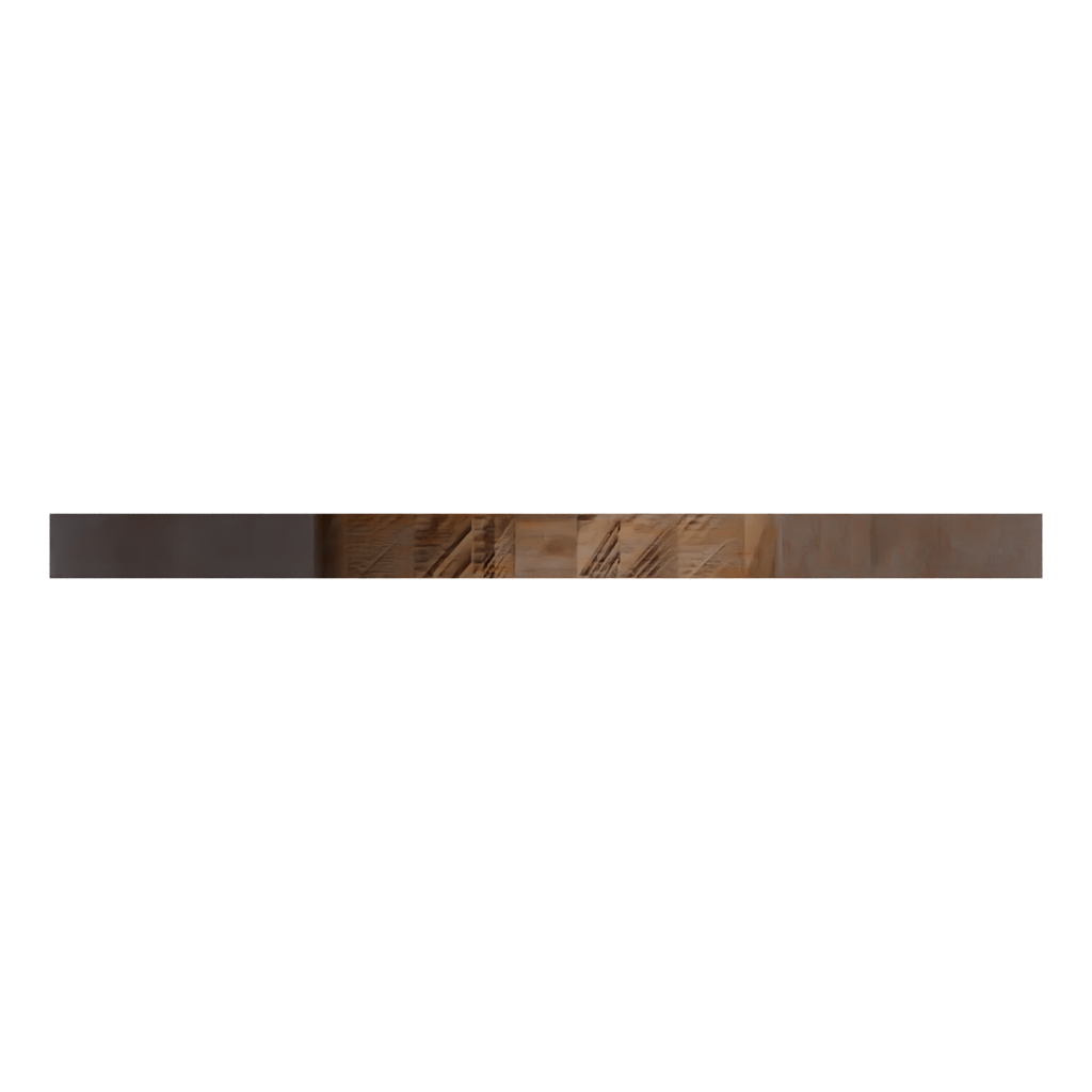 Bottom view of the Wooden Spatula 3D model