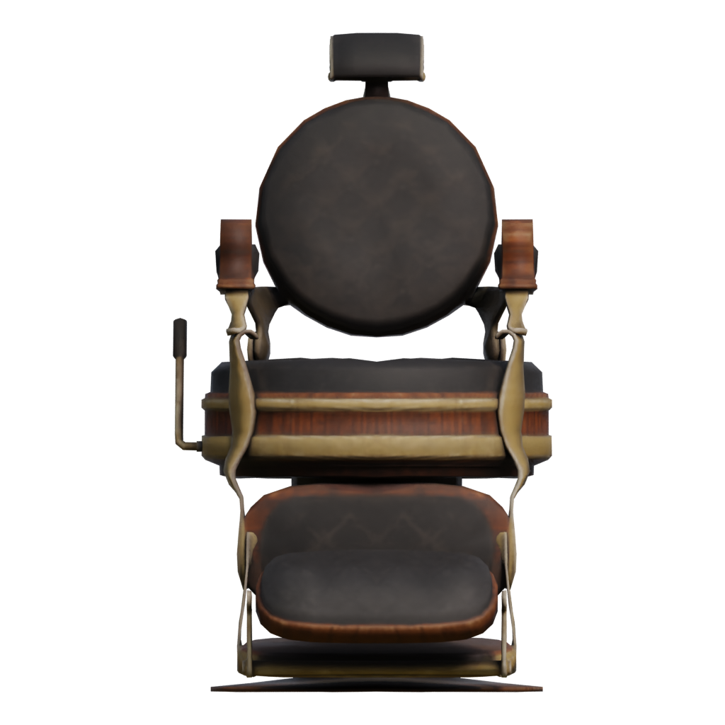 Front view of the Barber Shop Chair 3D model