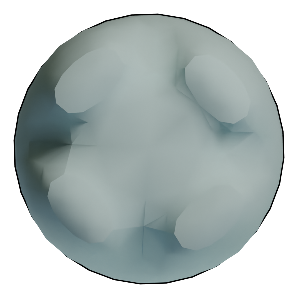 Bottom view of the Bottle 3D model
