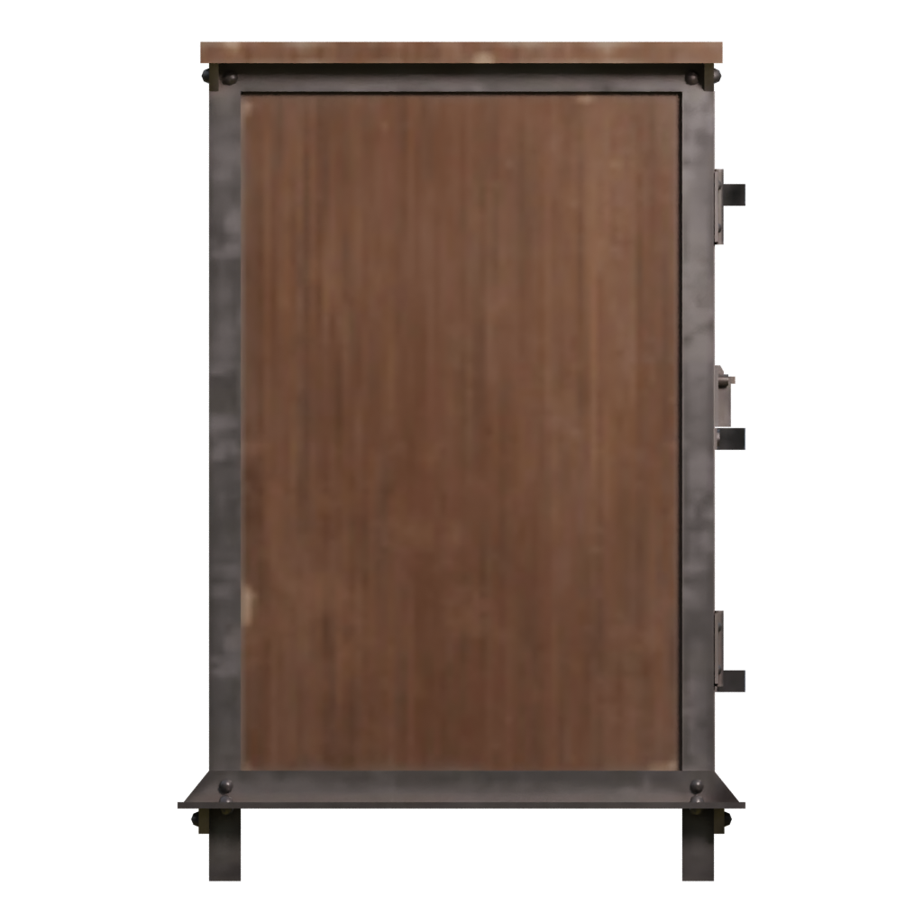 Right view of the Wooden Table 3D model