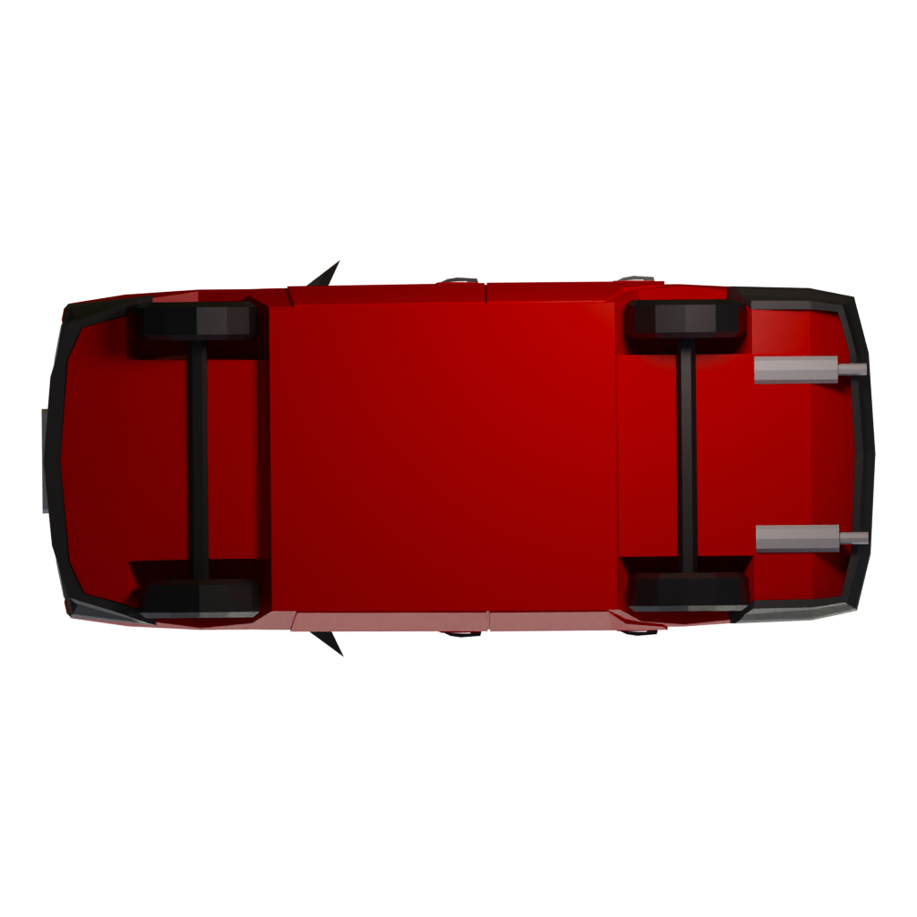 Bottom view of the Lada Samara Vaz 21099 3D model
