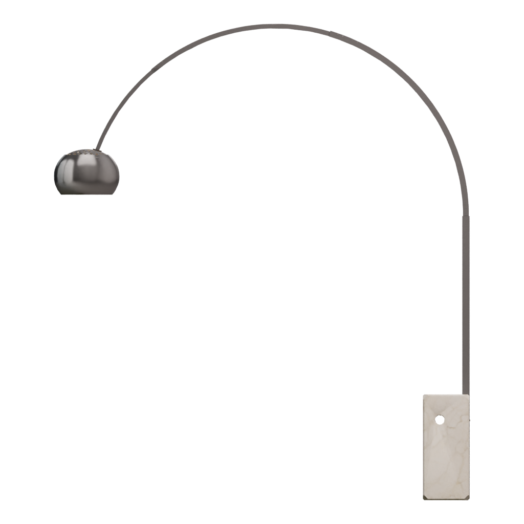 Front view of the Arco Floor Lamp Free 3D model