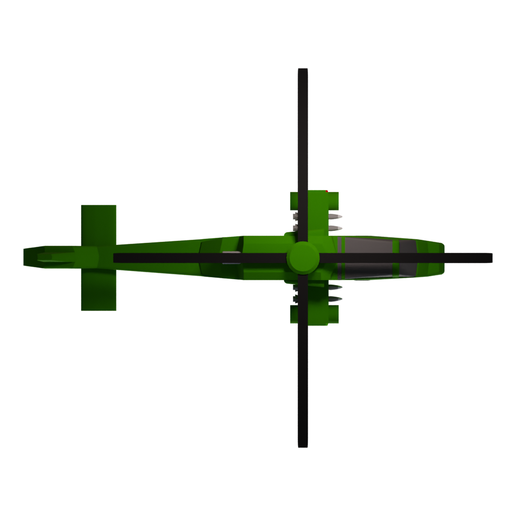 Top view of the Ah 1W Cobra Alt 3D model