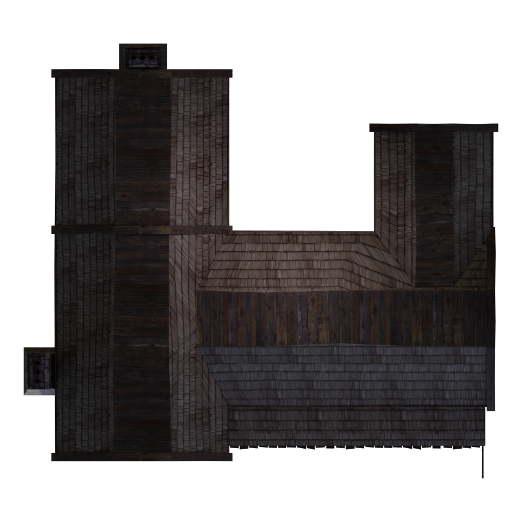 Top view of the Low Poly Building Collection 3D model