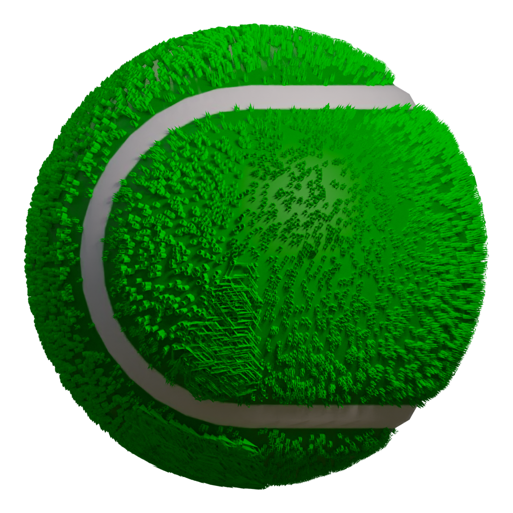 Right view of the Tennis Ball 3D model
