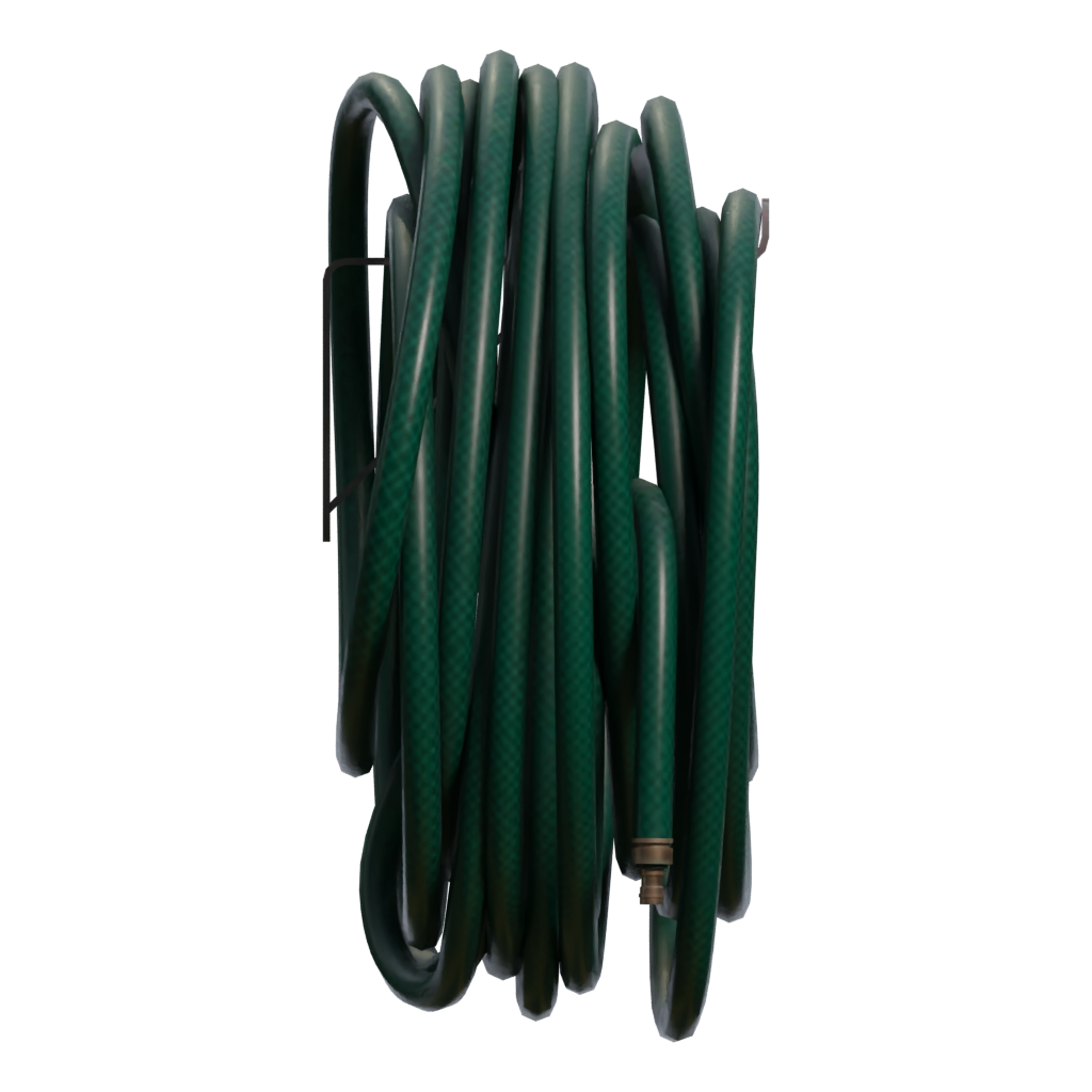Right view of the Garden Hose Wall Mounted 3D model