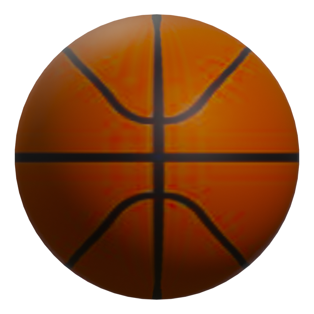 Left view of the Basketball A0005 3D model